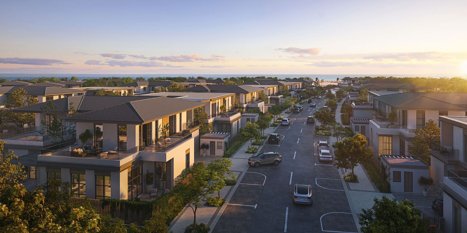Modern waterfront homes in Hudayriyat Island Abu Dhabi